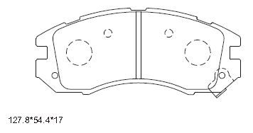 ASIMCO Комплект тормозных колодок, дисковый тормоз KD3721