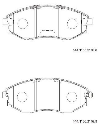 ASIMCO stabdžių trinkelių rinkinys, diskinis stabdys KD3735