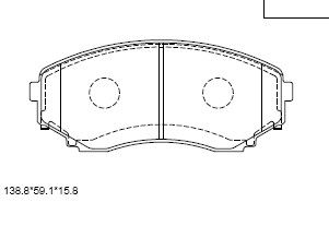 ASIMCO Комплект тормозных колодок, дисковый тормоз KD3737