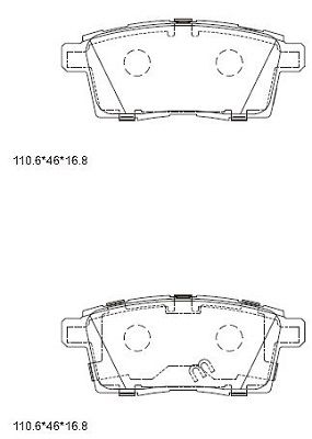 ASIMCO stabdžių trinkelių rinkinys, diskinis stabdys KD3741