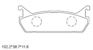 ASIMCO stabdžių trinkelių rinkinys, diskinis stabdys KD3746