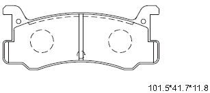 ASIMCO stabdžių trinkelių rinkinys, diskinis stabdys KD3753