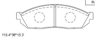 ASIMCO stabdžių trinkelių rinkinys, diskinis stabdys KD3761