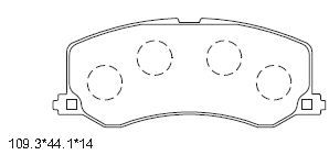 ASIMCO stabdžių trinkelių rinkinys, diskinis stabdys KD3762