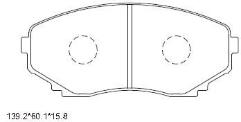 ASIMCO stabdžių trinkelių rinkinys, diskinis stabdys KD4702
