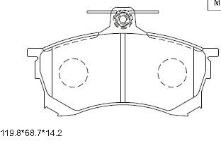 ASIMCO stabdžių trinkelių rinkinys, diskinis stabdys KD4706