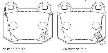 ASIMCO stabdžių trinkelių rinkinys, diskinis stabdys KD4711