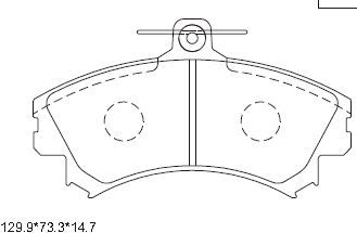 ASIMCO stabdžių trinkelių rinkinys, diskinis stabdys KD4727