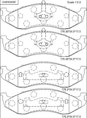 ASIMCO stabdžių trinkelių rinkinys, diskinis stabdys KD6202