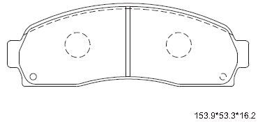 ASIMCO stabdžių trinkelių rinkinys, diskinis stabdys KD6304