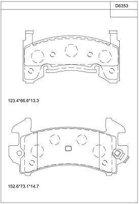 ASIMCO Комплект тормозных колодок, дисковый тормоз KD6353