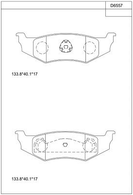 ASIMCO Комплект тормозных колодок, дисковый тормоз KD6557