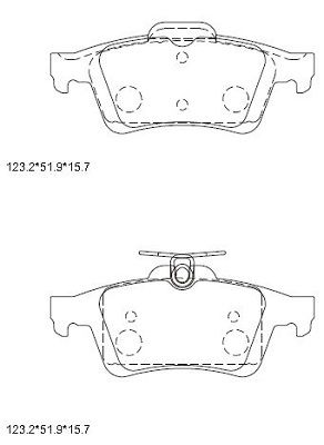 ASIMCO stabdžių trinkelių rinkinys, diskinis stabdys KD6708