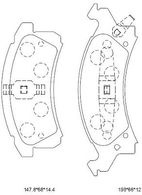 ASIMCO Комплект тормозных колодок, дисковый тормоз KD6727