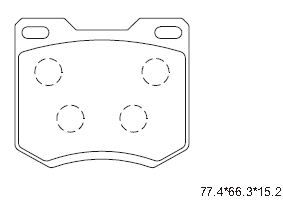 ASIMCO stabdžių trinkelių rinkinys, diskinis stabdys KD6741