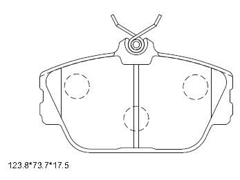 ASIMCO stabdžių trinkelių rinkinys, diskinis stabdys KD6754