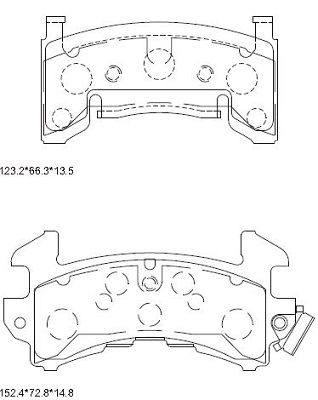 ASIMCO Комплект тормозных колодок, дисковый тормоз KD6766