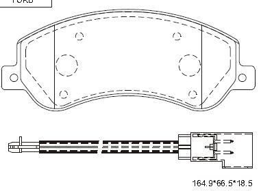 ASIMCO Комплект тормозных колодок, дисковый тормоз KD6788