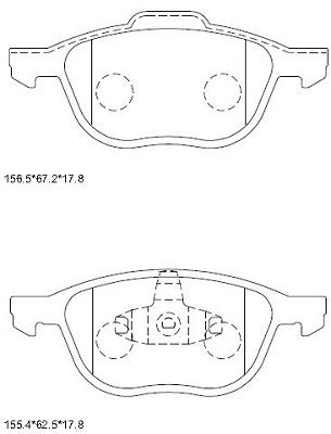 ASIMCO Комплект тормозных колодок, дисковый тормоз KD6798