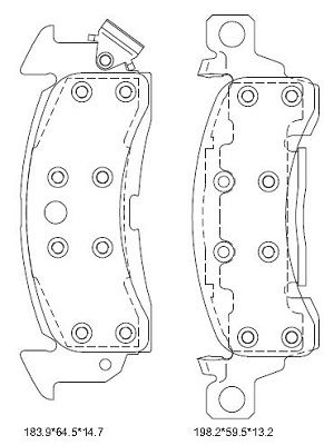 ASIMCO Комплект тормозных колодок, дисковый тормоз KD6801