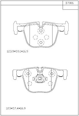ASIMCO Комплект тормозных колодок, дисковый тормоз KD7006