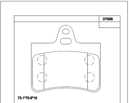 ASIMCO stabdžių trinkelių rinkinys, diskinis stabdys KD7008