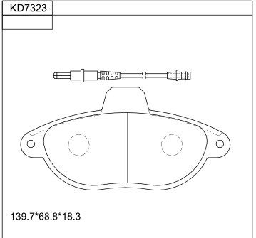 ASIMCO stabdžių trinkelių rinkinys, diskinis stabdys KD7323