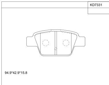 ASIMCO stabdžių trinkelių rinkinys, diskinis stabdys KD7331