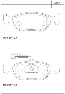 ASIMCO Комплект тормозных колодок, дисковый тормоз KD7339