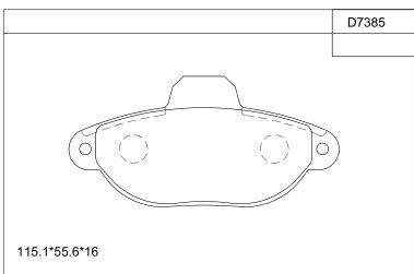 ASIMCO Комплект тормозных колодок, дисковый тормоз KD7385