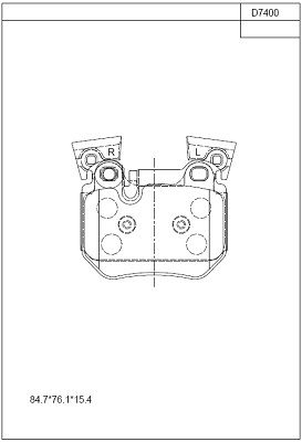 ASIMCO stabdžių trinkelių rinkinys, diskinis stabdys KD7400