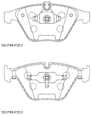 ASIMCO Комплект тормозных колодок, дисковый тормоз KD7535