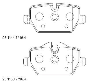 ASIMCO stabdžių trinkelių rinkinys, diskinis stabdys KD7546