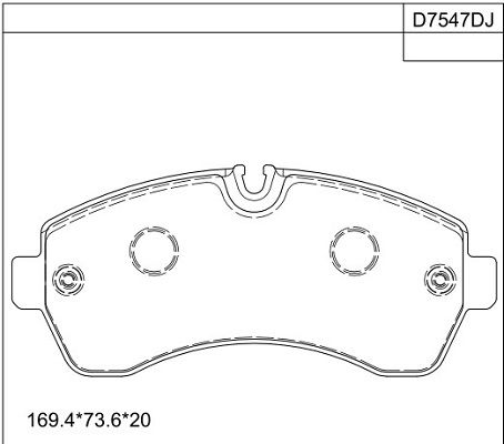 ASIMCO Комплект тормозных колодок, дисковый тормоз KD7547D