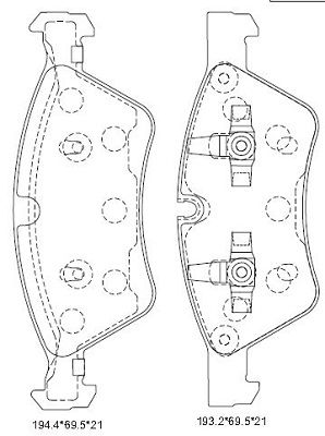 ASIMCO stabdžių trinkelių rinkinys, diskinis stabdys KD7549