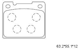 ASIMCO stabdžių trinkelių rinkinys, diskinis stabdys KD7568