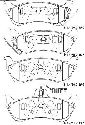 ASIMCO stabdžių trinkelių rinkinys, diskinis stabdys KD7572