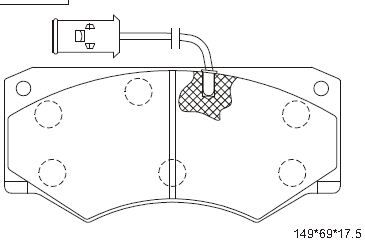 ASIMCO stabdžių trinkelių rinkinys, diskinis stabdys KD7613