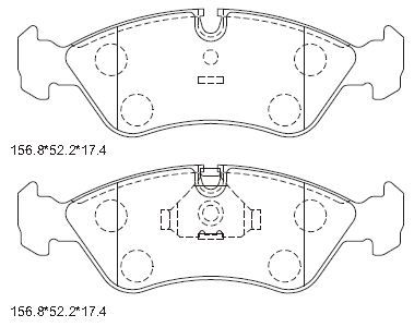 ASIMCO Комплект тормозных колодок, дисковый тормоз KD7707