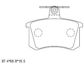 ASIMCO Комплект тормозных колодок, дисковый тормоз KD7716