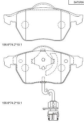 ASIMCO Комплект тормозных колодок, дисковый тормоз KD7718