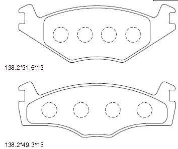 ASIMCO stabdžių trinkelių rinkinys, diskinis stabdys KD7757