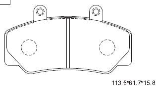 ASIMCO stabdžių trinkelių rinkinys, diskinis stabdys KD7759