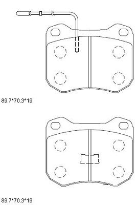 ASIMCO Комплект тормозных колодок, дисковый тормоз KD7768