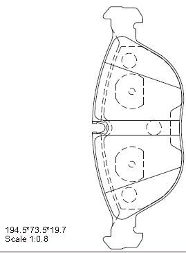 ASIMCO stabdžių trinkelių rinkinys, diskinis stabdys KD7772