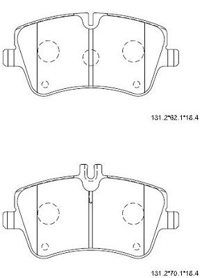 ASIMCO Комплект тормозных колодок, дисковый тормоз KD7786