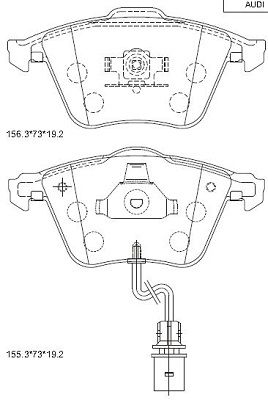 ASIMCO stabdžių trinkelių rinkinys, diskinis stabdys KD7798