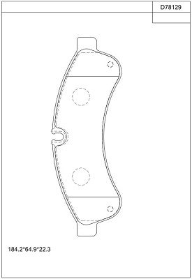 ASIMCO Комплект тормозных колодок, дисковый тормоз KD78129