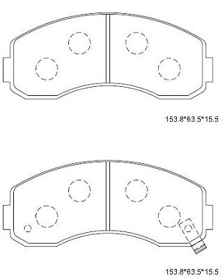 ASIMCO stabdžių trinkelių rinkinys, diskinis stabdys KD9620