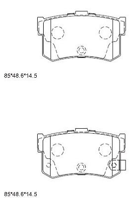 ASIMCO Комплект тормозных колодок, дисковый тормоз KD9709